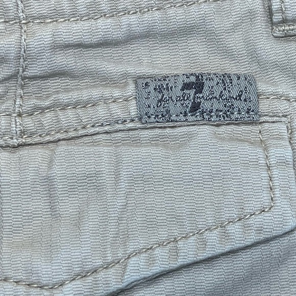 7 For All Mankind Washed Cotton Cargo Shorts Khaki Boys 12 - Picture 4 of 7